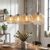 Ripoll Hängeleuchte Glas 30 cm Bernsteinfarben, Klar, 4-flammig