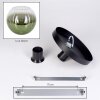 Koyoto Deckenleuchte Glas 30 cm Grün, Klar, 1-flammig
