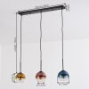 Koyoto Hängeleuchte Glas 15 cm Blau, Gold, Klar, Kupferfarben, 3-flammig