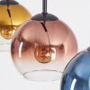 Koyoto Hängeleuchte Glas 15 cm Blau, Gold, Klar, Kupferfarben, 3-flammig