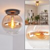 Koyoto Deckenleuchte Glas 30 cm Bernsteinfarben, Klar, 1-flammig