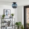 Koyoto Deckenleuchte Glas 30 cm Blau, 1-flammig