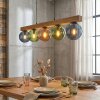 Gastor Hängeleuchte Glas 15 cm Naturfarben, Schwarz, 5-flammig