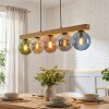 Gastor Hängeleuchte Glas 15 cm Naturfarben, Schwarz, 5-flammig