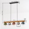 Gastor Hängeleuchte Glas 15 cm Naturfarben, Schwarz, 5-flammig
