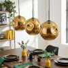 Ripoll Hängeleuchte Glas 30 cm Gold, 3-flammig
