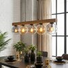 Gastor Hängeleuchte Glas 15 cm Naturfarben, Schwarz, 5-flammig