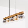 Gastor Hängeleuchte Glas 15 cm Naturfarben, Schwarz, 5-flammig