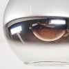 Koyoto Deckenleuchte Glas 30 cm Chrom, Klar, Rauchfarben, 1-flammig
