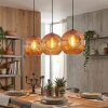 Ripoll Hängeleuchte Glas 30 cm Kupferfarben, 3-flammig