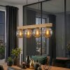 Gastor Hängeleuchte Glas 15 cm Naturfarben, Schwarz, 4-flammig