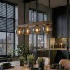 Gastor Hängeleuchte Glas 15 cm Naturfarben, Schwarz, 4-flammig