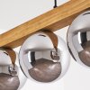 Gastor Hängeleuchte Glas 15 cm Naturfarben, Schwarz, 4-flammig