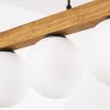Gastor Hängeleuchte Glas 15 cm Naturfarben, Schwarz, 4-flammig
