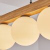 Gastor Hängeleuchte Glas 15 cm Naturfarben, Schwarz, 4-flammig