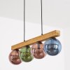 Gastor Hängeleuchte Glas 15 cm Naturfarben, Schwarz, 4-flammig