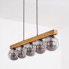 Gastor Hängeleuchte Glas 15 cm Naturfarben, Schwarz, 5-flammig