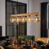 Gastor Hängeleuchte Glas 15 cm Naturfarben, Schwarz, 5-flammig