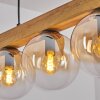 Gastor Hängeleuchte Glas 15 cm Naturfarben, Schwarz, 5-flammig