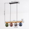 Gastor Hängeleuchte Glas 15 cm Naturfarben, Schwarz, 4-flammig