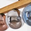 Gastor Hängeleuchte Glas 15 cm Naturfarben, Schwarz, 4-flammig