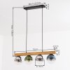Gastor Hängeleuchte Glas 15 cm Naturfarben, Schwarz, 4-flammig