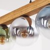 Gastor Hängeleuchte Glas 15 cm Naturfarben, Schwarz, 4-flammig