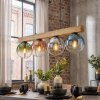 Gastor Hängeleuchte Glas 15 cm Naturfarben, Schwarz, 4-flammig