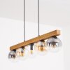 Gastor Hängeleuchte Glas 15 cm Naturfarben, Schwarz, 5-flammig