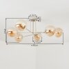 Gastor Deckenleuchte Glas 15 cm Sandfarben, 6-flammig