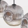 Ripoll Hängeleuchte Glas 30 cm Klar, Rauchfarben, 3-flammig