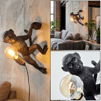 Leonix Wandleuchte Gold, Schwarz, 1-flammig