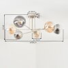 Gastor Deckenleuchte Glas 15 cm Sandfarben, 6-flammig