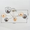 Gastor Deckenleuchte Glas 15 cm Sandfarben, 6-flammig