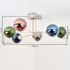 Gastor Deckenleuchte Glas 15 cm Sandfarben, 6-flammig
