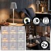 Salgadinho Tischleuchte 2-er Set LED Weiß, 1-flammig