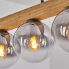 Gastor Hängeleuchte Glas 15 cm Naturfarben, Schwarz, 4-flammig
