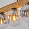 Gastor Hängeleuchte Glas 15 cm Naturfarben, Schwarz, 4-flammig