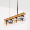 Gastor Hängeleuchte Glas 15 cm Naturfarben, Schwarz, 4-flammig