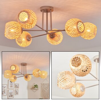 Basto Deckenleuchte 15 cm Sandfarben, 6-flammig