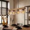 Gastor Hängeleuchte Glas 15 cm Naturfarben, Schwarz, 4-flammig