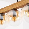 Gastor Hängeleuchte Glas 15 cm Naturfarben, Schwarz, 4-flammig