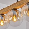 Gastor Hängeleuchte Glas 15 cm Naturfarben, Schwarz, 4-flammig