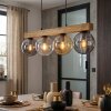 Gastor Hängeleuchte Glas 15 cm Naturfarben, Schwarz, 4-flammig