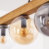 Gastor Hängeleuchte Glas 15 cm Naturfarben, Schwarz, 4-flammig