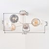 Ripoll Deckenleuchte Glas 15 cm Sandfarben, 6-flammig