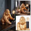 Affenlampe Zarik Tischleuchte Gold, Schwarz, 1-flammig