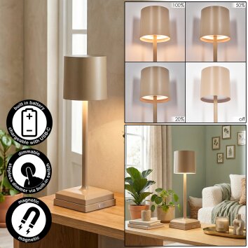 Kaval Tischleuchte LED Sandfarben, 1-flammig