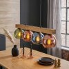 Koyoto Hängeleuchte Glas 15 cm Naturfarben, Schwarz, 4-flammig