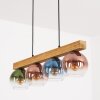Koyoto Hängeleuchte Glas 15 cm Naturfarben, Schwarz, 4-flammig